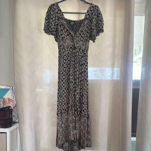 Floral Black Maxi Dress